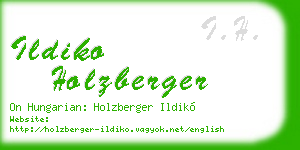ildiko holzberger business card